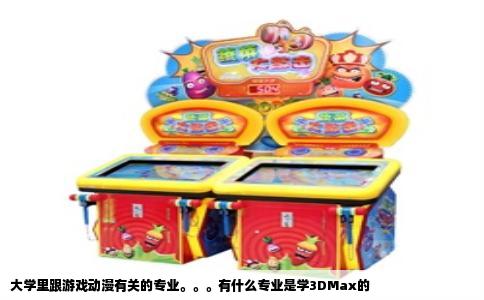 大学里跟游戏动漫有关的专业。。。有什么专业是学3DMax的