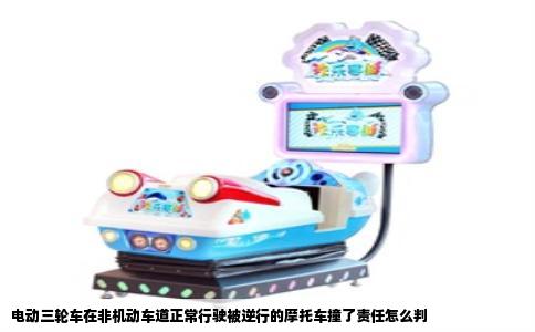 电动三轮车在非机动车道正常行驶被逆行的摩托车撞了责任怎么判
