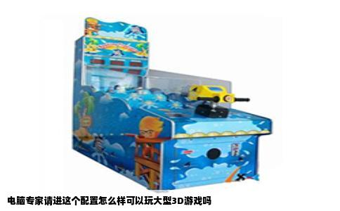 电脑专家请进这个配置怎么样可以玩大型3D游戏吗