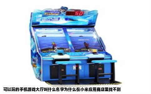 可以玩的手机游戏大厅叫什么名字为什么在小米应用商店里找不到