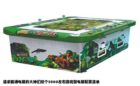 请求精通电脑的大神们给个3000左右游戏型电脑配置清单