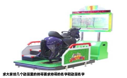 求大家给几个动漫里的帅哥要求帅哥的名字和动漫名字
