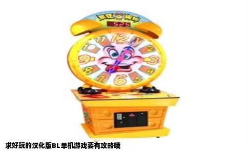 求好玩的汉化版BL单机游戏要有攻略哦