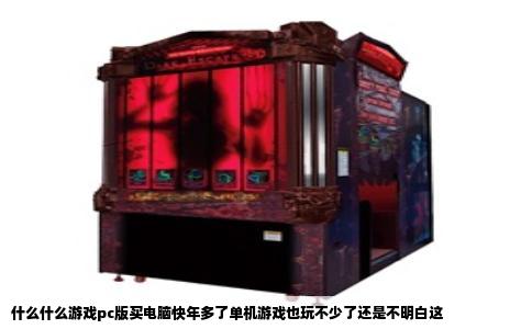 什么什么游戏pc版买电脑快年多了单机游戏也玩不少了还是不明白这
